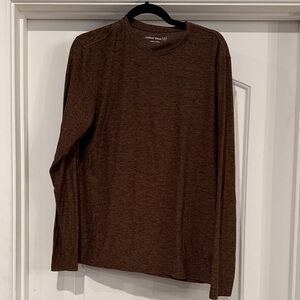 Outdoor Voices Men’s Cloudknit Long Sleeve Shirt Brown Size M